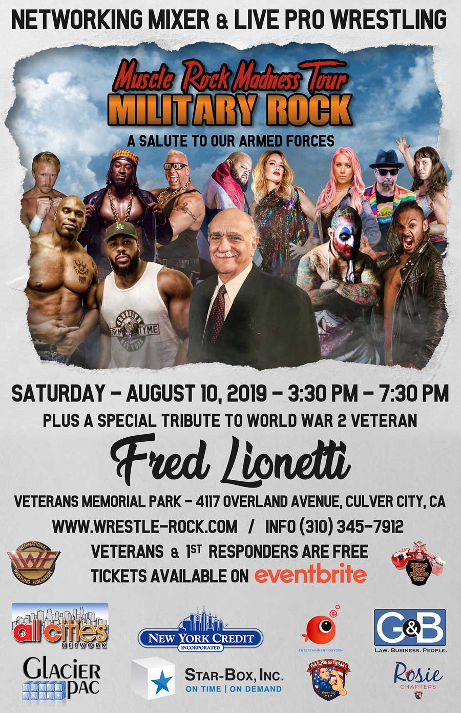 Military Rock Live Pro Wrestling & Concert - August 10th, 2019
